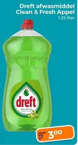 Trekpleister Dreft afwasmiddel Clean & Fresh Appel aanbieding