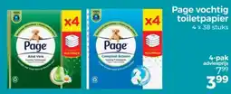 Trekpleister Page vochtig toiletpapier aanbieding