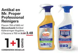 Sligro Antikal en Mr. Proper Professional Reinigers aanbieding