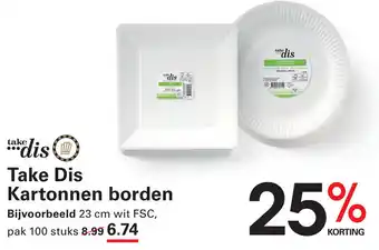Sligro Take Dis Kartonnen borden aanbieding