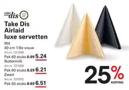 Sligro Take Dis Airlaid luxe servetten aanbieding