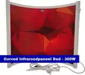 Bol.com VH Verplaatsbaar infraroodpaneel - Curved Red - 300W - Gerichte warmte - IP65 - Rode print aanbieding