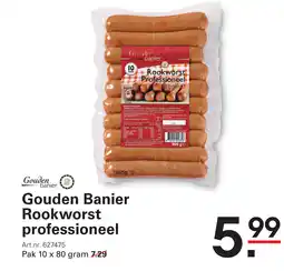 Sligro Gouden Banier Rookworst professioneel aanbieding