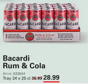 Sligro Bacardi Rum & Cola aanbieding