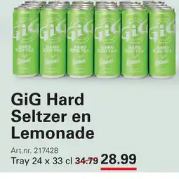 Sligro GiG Hard Seltzer en Lemonade aanbieding