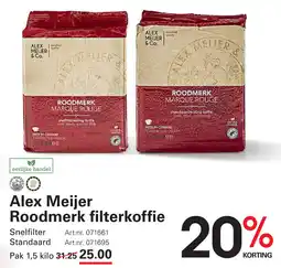 Sligro Alex Meijer Roodmerk filterkoffie aanbieding