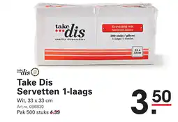 Sligro Take Dis Servetten 1-laags aanbieding