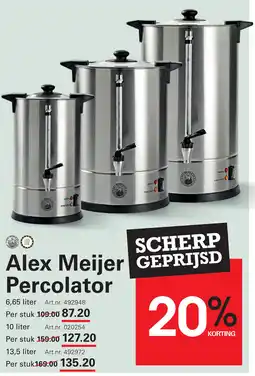 Sligro Alex Meijer Percolator aanbieding
