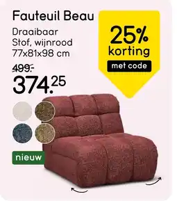 Leen Bakker Fauteuil Beau aanbieding