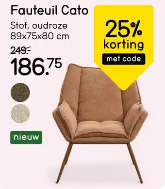 Leen Bakker Fauteuil Cato aanbieding