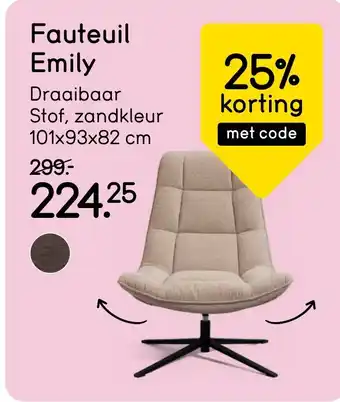 Leen Bakker Fauteuil Emily aanbieding