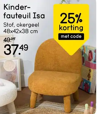 Leen Bakker Kinder fauteuil Isa aanbieding