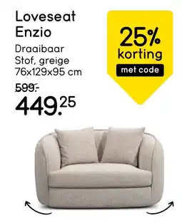 Leen Bakker Loveseat Enzio aanbieding