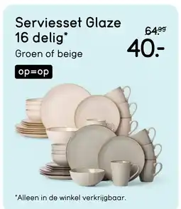 Leen Bakker Serviesset Glaze aanbieding