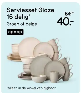 Leen Bakker Serviesset Glaze aanbieding