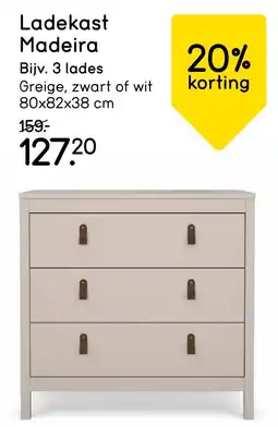Leen Bakker Ladekast Madeira aanbieding