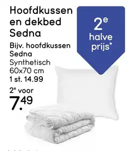 Leen Bakker Hoofdkussen en dekbed Sedna aanbieding