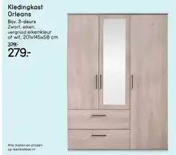 Leen Bakker Kledingkast Orleans aanbieding