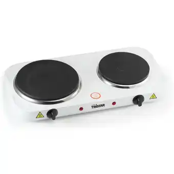Amazon Tristar KP-6245 Dubbele Elektrische Kookplaat – 2 pits - Reglbare thermostaat -2500 Watt - Wit aanbieding