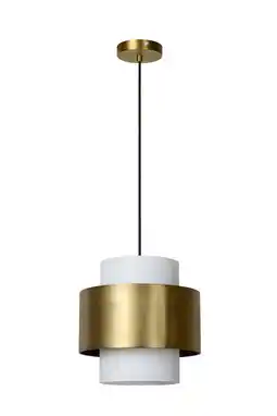 Praxis Lucide hanglamp Firmin mat goud Ø30cm E27 aanbieding