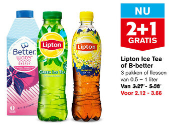 Hoogvliet Lipton Ice Tea of B-better 0.5-1l, 3 pakken aanbieding