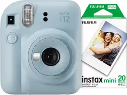 Coolblue Fujifilm Instax Mini 12 Pastel Blue + Fotopapier (20 stuks) aanbieding