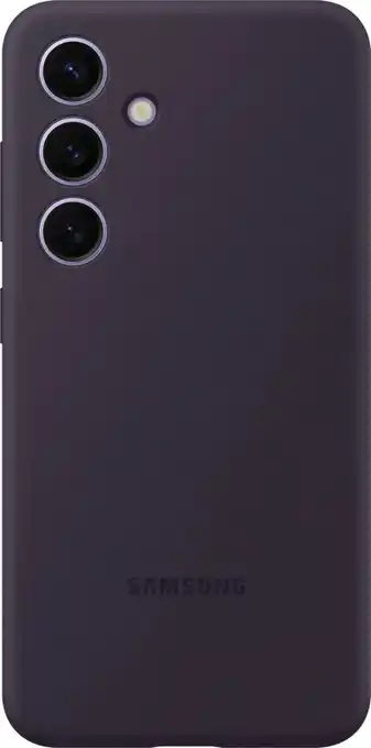 Coolblue Samsung Galaxy S24 Siliconen Back Cover Donkerpaars aanbieding