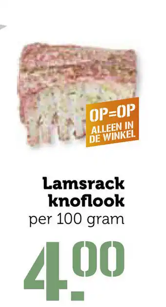 Coop Lamsrack knoflook 100 gr aanbieding