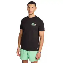 Foot Locker Lacoste Big Croc Graphic T-shirts Heren - Zwart - Maat S - Katoen Jersey aanbieding