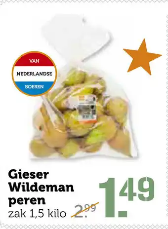 Coop Gieser Wildeman peren 1.5 kg aanbieding