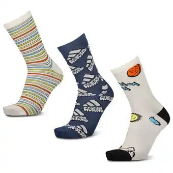 Foot Locker Adidas Kids Crew 3 Pack Sokken Unisex - Wit - Maat 27-30 aanbieding