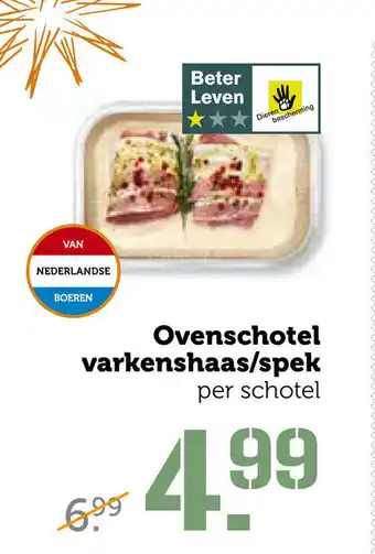 Coop Ovenschotel varkenshaas/spek aanbieding