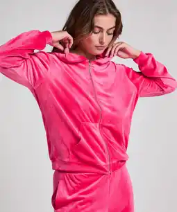 Hunkemoller Hunkemöller Hoodie jas Velours Roze aanbieding