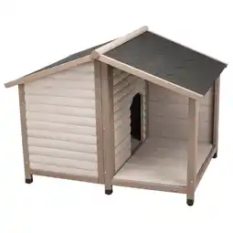 Zooplus Trixie Natura Hondenhok Lodge Met Terras S 100xL82xH90cm, grijs Hond aanbieding