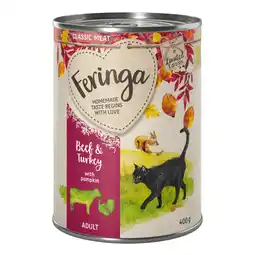 Zooplus 24x400g Classic Meat Herfstmenu Rund & Kalkoen met Pompoen Feringa Kattenvoer nat aanbieding