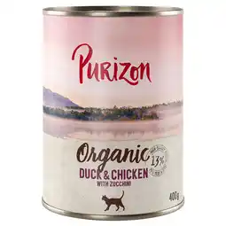 Zooplus Dubbelpakket: Purizon Organic 12 x 400 g - Eend en kip met courgette aanbieding