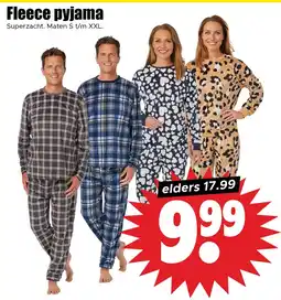 Dirk Fleece pyjama aanbieding