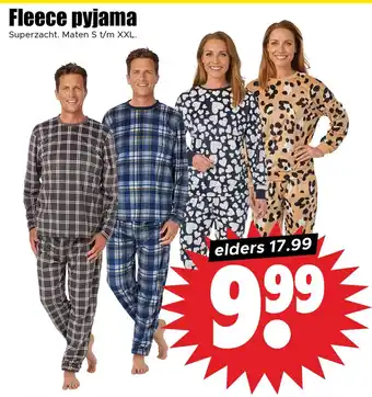 Dirk Fleece pyjama aanbieding