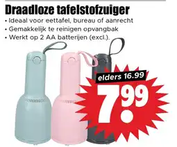 Dirk Draadloze tafelstofzuiger aanbieding