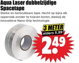 Dirk Aqua Laser dubbelzijdige Spacetape aanbieding