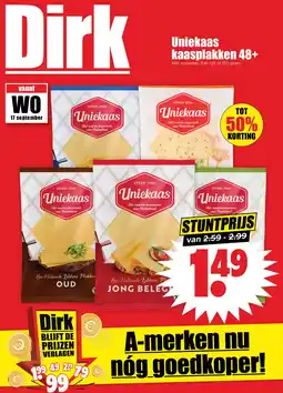 Dirk Uniekaas kaasplakken 48+ aanbieding
