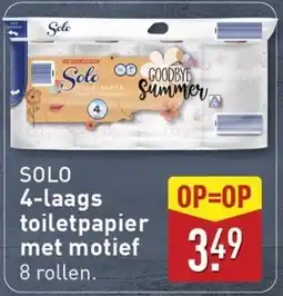 ALDI Solo 4-laags toiletpapier met motief aanbieding