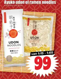 Dirk Ayuko udon of ramen noodles aanbieding