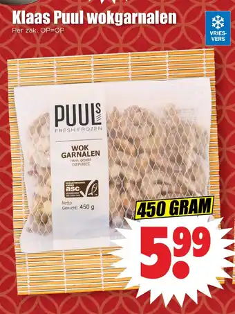 Dirk Klaas Puul wokgarnalen aanbieding