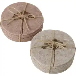 Van Cranenbroek Onderzetters Graser vilt 10 cm 6st, 2 assorti aanbieding