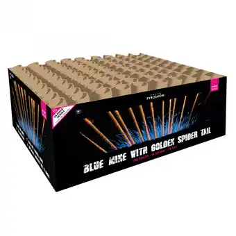 Vuurwerk Expert Blue mine with golden spider tail aanbieding