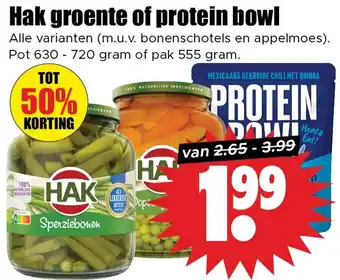 Dirk Hak groente of protein bowl aanbieding