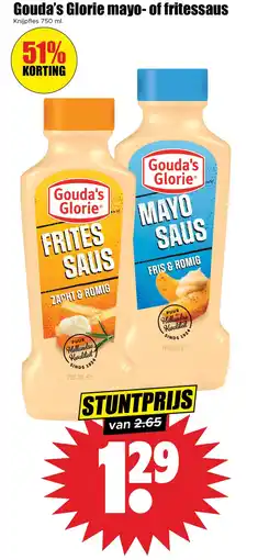 Dirk Gouda's Glorie mayo of fritessaus aanbieding
