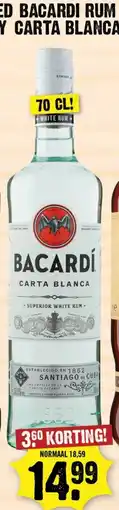 Dirk Bacardi rum carta blanca aanbieding