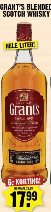 Dirk Grant's blended bacardi scotch whisky aanbieding